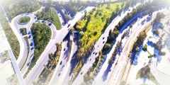 Aerial drone photo of Stavros Niarhos cultural center in Faliron