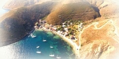 Aerial drone photo of Mani area in Peloponnese, Greece