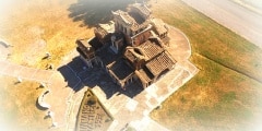 Aerial drone photo of Agia Foteini the weirdest church in Greece