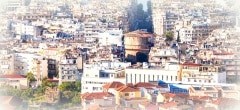 Thessaloniki aerial panoramic view