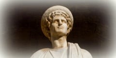 Roman statue at the Palace of the Grand Master in Rhodes, Greece