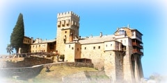 Monastery of Stavronikitas at Mount Athos in Greece