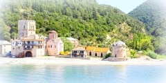 Monastery on Mount Athos, Chalkidiki, Greece
