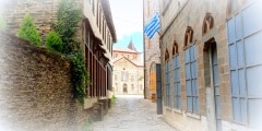 Building details in Karyes on Holy Mount Athos