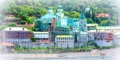 Russian St. Pantaleon monastery at Mount Athos