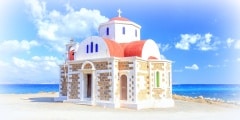 Church by the sea. Crete. Greece.