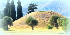 Burial mound on the plain of Marathon battle