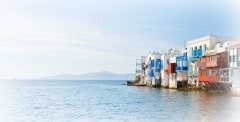 Little Venice on Mykonos island, Greece