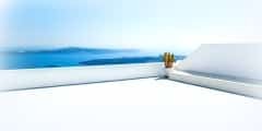 White architecture on Santorini island, Greece