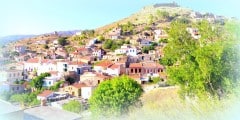 The historic village of Volissos, in Chios island, Greece