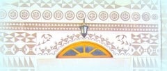 Ethnic style house entrance, Chios island, Greece