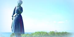 mothers statue in Aegina island Greece