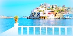 Mediterranean Greek island Kastellorizo ( Megisti).