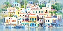 Port de Symi, le du Dodcanse, Grce