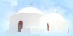 Greek orthodox church at Patmos island in Greece