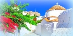 religious Greece.Patmos island. churches and monastery