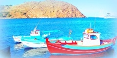 bateaux  patmos - grece