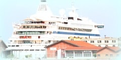 cruiser ship at the port