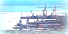 Thessaloniki shipping port. Greece