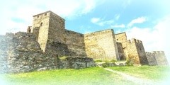 walls of old fortress Yedi Koule, Thessaloniki
