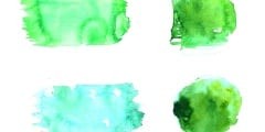 Watercolor pattern of banners