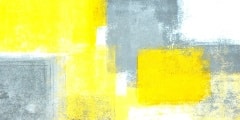 Grey and Yellow Abstract Art Painting