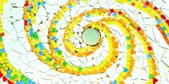 Art mosaic glass on the wall