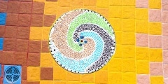 Art mosaic glass on the wall
