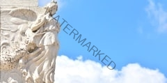 The angel in the blue sky. on the National Monument in Rome,Ital