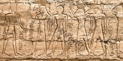 Hieroglyphic of pharaoh civilization in Karnak temple, Egypt