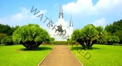 Andrew Jackson Statue & St. Louis Cathedral, Jackson Square in N