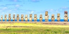 Moais of Ahu Tongariki, Easter island (Chile)