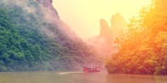 Boat trips on Baofeng Lake scenery in Zhangjiajie China