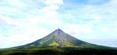 Mayon Volcano on the island of Luzon in the Philippines.