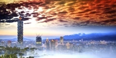 imaging of beautiful landscape with nice mountain sun color