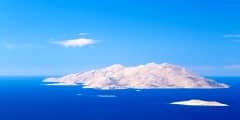 view of the island of Halki from Rhodes, dodecanes, Greece