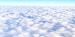 Blue sky and Cloud Top view from airplane window,Nature background