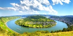 Famous popular Wine Village of Boppard at Rhine River, middle Rh