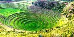 Ancient Inca circular terraces at Moray (agricultural experiment station), Peru